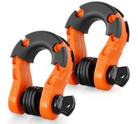 Manille anneau D 19mm, 2pcs, résistance 30t, orange, récupération