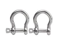 Manille de Levage Anneaux en D manilles acier inoxydable, robustes, lien d'arc, anneaux de manille, crochet Type, gréement levage, outils quincaillerie bateau M4/M5/M6/M8(C- M4,6PCS)