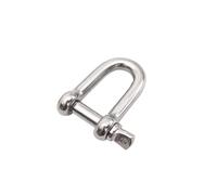 Manille de Levage Manilles à anneau en D, manille d'ancrage nœud M4 M5 M6 M8 M10 M12 304 acier inoxydable, fermoir de gréement, manilles for chaînes Traction Wirerope(D shape shackles,M6 3PCS)