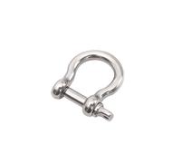 Manille de Levage Manilles à anneau en D, manille d'ancrage nœud M4 M5 M6 M8 M10 M12 304 acier inoxydable, fermoir de gréement, manilles for chaînes Traction Wirerope(Bow shackle,M12 1PC)