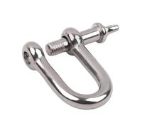 Manille droite de Type D en acier inoxydable 304/316, M4 M5 M6 M8 M10 M12 M14 M16 M18 M20 M22 M25 M28 M32, boucle en métal for gréement de bateau(M22-(1pcs),White)