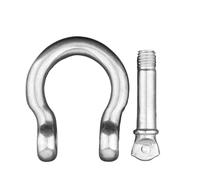 Manille En Forme De D 1/2 pièces M4 M5 M6 M8 M10 M12 M14 304 anneau de levage en acier inoxydable manille à arc câble métallique porteur(M4-2pcs)