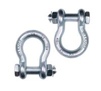 Manilles à arc de 1/2"-2-1/2" Manilles de levage robustes en acier for sangle de remorquage, treuil, construction de remorquage de levage, serrures à manille à anneau d'arc(2pc 7/8"-6.5t)