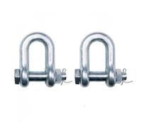 Manilles de levage robustes en acier, 1/2 "-2-1/2", for sangle de remorquage, treuil, Construction de remorquage, serrures à manille à anneau en D(2pc 1"-8.5t load)