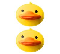 Manique compacte - Gants en silicone résistants à la chaleur - Lot de 2 gants de cuisine en silicone en forme de canard - Poignée antidérapante pour la cuisine et la pâtisserie - Petits gants de