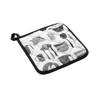 Manique de Cuisine avec Silicone Kitchen 19cm Noir