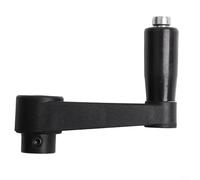 Manivelle 16 mm D avec kit de clé (8 mm) | Convient aux arbres en D de 8 mm, corps en nylon renforcé, noyau en acier traité thermiquement, comprend des vis hexagonales