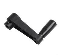 Manivelle à trou rond pour générateur de manivelle, acier au carbone traité thermiquement et poignée d'équipement mécanique en nylon renforcé, couleur grise avec design ergonomique, taille de 8 mm (8