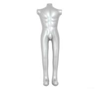 Mannequin gonflable sans bras pour homme - Présentoir complet pour magasin de détail, vêtements, pantalons, chemises, bijoux, expositions, musées - Modèle portable en plastique PVC - Hauteur : 150 cm