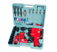 Brüder Mannesmann Set d'outils pneumatiques 15033 – 33 pièces, carré 1/2 (12,5 mm), 8 bar, mallette
