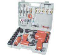 Brüder Mannesmann Set d'outils pneumatiques 15033 – 33 pièces, carré 1/2 (12,5 mm), 8 bar, mallette
