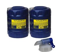 Mannol Hydro HV ISO 32 Lot de 2 bidons d'huile hydraulique HVLP 32 DIN 51524/3 20 l