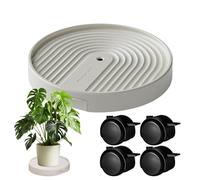 Manolyee Base Roulante pour - Plateau Antidérapant À roulettes | Support de Roulant avec roulettes - pour Patio Dortoir Terrasse en Bois Intérieur Extérieur Appartement Transport Pots De Fleurs Et De
