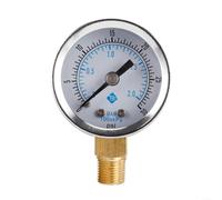 Manomètre 0-30 PSI / 0-2 bar, raccord radial ZG 1/8", diamètre extérieur 40 mm, boîtier en acier inoxydable pour air, eau, huile, gaz, compact, Ts-Y50