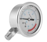 Manomètre 0-60 bars / 0-6 MPa avec raccord 1/4 NPT et cadran de 60 mm pour eau hydraulique, performances stables et boîtier métallique, doté de marquages clairs et d’une double échelle.