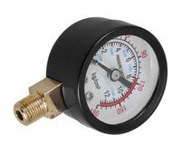Manomètre à Montage Arrière Y40 0-12kg Haute Précision pour Compresseur | Étanche, Mesure Gaz et Liquide, Installation Facile, Usage Domestique et Industriel, Finition ABS Noir