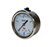 Manomètre bain d'huile boitier inox ra Laiton DN63 10b 8x13