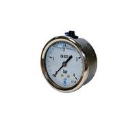 Manomètre bain d'huile boitier inox ra Laiton - DN63 - 4bars - 8x13