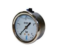 Manomètre boîtier inox glycérine axial 10 bars Ø 63