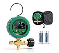 Manomètre collecteur numérique simple pour climatisation auto et domestique | Compatible avec 24 réfrigérants dont R134A, R410A, R23, R1234yf, Mesure températures évaporateur/condenseur
