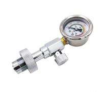 Manomètre de bouteilles de plongée DIN haute pression 400 bar avec valve de vidange pour filetage G5/8, testeur de pression pour cylindre de plongée, joints toriques de rechange inclus