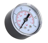 Manomètre de pression d'air, manomètre mécanique pour connexion arrière de l'eau d'huile d'air 1/8inch BSPT(0-15psi, 0-1bar)