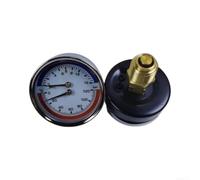 Manomètre de température de chaudière 0-120 C double affichage pour systèmes hydrauliques de chauffage au sol en acier inoxydable 63 mm (axial 16 bar)