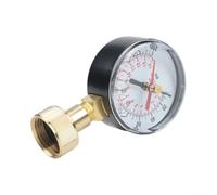 Manomètre d'eau 6,3 cm pour cadran, acier inoxydable et laiton 1,9 cm GHT, testeur étanche IP67 pour tuyau d'arrosage