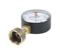 Manomètre d'eau de 6,3 cm avec boîtier en acier inoxydable, raccord en laiton de 1,9 cm, étanchéité IP67 pour tuyau d'arrosage et test de tuyau