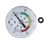 Manomètre d'équipement de piscine pour pompes à filtre à sable Intex 11224, modèles de 35,6 ou 40,6 cm avec double échelle de mesure en acier inoxydable robuste et joint torique inclus pour une