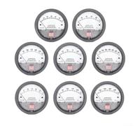 Manomètre différentiel analogique avec pointeur pour une surveillance précise du flux d'air et de la pression du gaz, avec amortissement des vibrations et design compact (0-750 pa)