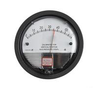 Manomètre différentiel analogique avec pointeur pour une surveillance précise du flux d'air et de la pression du gaz, avec amortissement des vibrations et design compact (0-60 pa)
