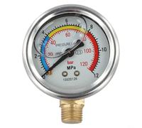 Manomètre en métal pour piston agricole à trois cylindres, remplissage haute pression immergé dans l'huile, mesure 10 MPa, 47 mm, filetage 13 mm, (30/60)