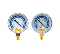 Manomètre, Manomètre à vide Surface de 63mm/80mm, boîtier en acier inoxydable avec manchon en caoutchouc Anti-Collision, pression négative de laboratoire