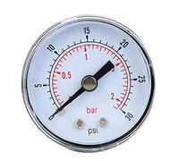 Manomètre Mécanique, 1/8 pouces BSPT Jauge de Pression Axiale pour l'Air, l'Huile et l'Eau(0-30psi,0-2bar)