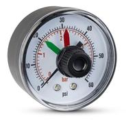 Manomètre - PZCC - ECX2712B1 - 0-60 psi - Ø 5 cm - Installation sans outil