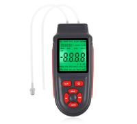 Manomètre Testeur de pression de gaz professionnel Gamme ± 3 Psi Manomètre Jauge CVC 12 unités sélectionnables Manomètre différentiel à double port Compteur de pression d'air