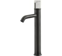 Manopola mitigeur lavabo haut gris gun métal et marbre Essebagno
