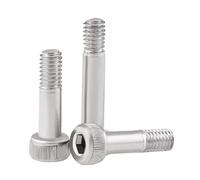 Manoud 10/20/50pcs Vis À Épaule M2M2.5M3 M4 304 en Acier Inoxydable Demi-dent Douille Boulons Filetés Tête De Fromage(M2x10mm-50pcs)