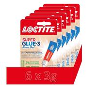 Manovella Super Glue-3 Pure Gel, Colle Transparente & Puissante, Formule Gel Sans Odeur Ne Colle Pas Les Doigts, Repositionnable, Tube De 6 X 3 G