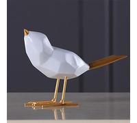 MANQILE Style Nordique Minimaliste résine Oiseau Figurine ameublement Animal Artisanat géométrique Origami Statue Bureau décor de Bureau Cadeaux