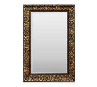 Manresa miroir mural cadre en bois rectangulaire 90 x 60 cm vintage
