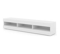 Manta Meuble TV bas universel 160 cm à suspendre ou à poser Blanc mat