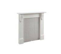 Manteau de cheminée BALDERIA Grace MT361A blanc en MDF pour insert de cheminée électrique insert non inclus