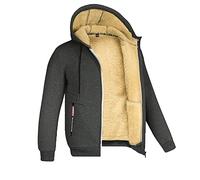 Manteau Homme Hiver Veste Chaude Grande Taille Parka Oversize Polaire pour Travail/Chantier Blousons Pull Chaud Doublé Sherpa Imperméable