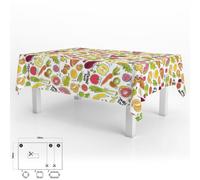 Mantel Hule Rectangular 140 X 250 Cm. Frutas Fantasia