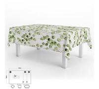 Mantel Hule Rectangular 140 X 250 Cm. Hojas Verdes