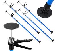 Mantigositeen Lot de 2 supports de montage réglables en hauteur - Avec tête pivotante et pied antidérapant - Aide au montage pour cloisons sèches et plaques de plâtre - 115 à 290 cm - Bleu