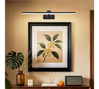 MantoLite Appliques pour Tableaux et Vitrines Applique Murale Salle de Bain 60CM Applique Murale Tableau 12W Lampe LED Salle de Bain Murale Interrupteur 3CCT IP44 Noir Brossée