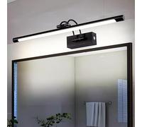 MantoLite Dimmable Applique Murale pour Tableaux et Vitrines, 60CM 15W LED Miroir Salle de Bains Lumière Pivotante Intérieur Éclairage,3000K/4500K/6000K Noir Lampes de Lecture Lampe d'affichage